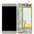 LCD Assembly With Frame For Huawei P8 Lite ALE-L21 (2015) (Huawei Genuine) (Gold)