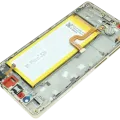 LCD Assembly With Frame For Huawei P8 Lite ALE-L21 (2015) (Huawei Genuine) (Gold)