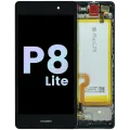 LCD Assembly With Frame For Huawei P8 Lite ALE-L21 (2015) (Huawei Genuine) (Black)