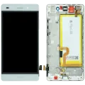 LCD Assembly With Frame For Huawei P8 Lite ALE-L21 (2015) (Huawei Genuine) (White)