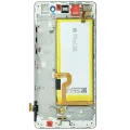 LCD Assembly With Frame For Huawei P8 Lite ALE-L21 (2015) (Huawei Genuine) (White)