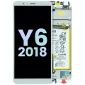 OLED Assembly With Frame For Huawei Y6 2018 (ATU-L21) (Huawei Genuine) (White)
