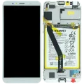 OLED Assembly With Frame For Huawei Y6 2018 (ATU-L21) (Huawei Genuine) (White)