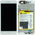 LCD Assembly With Frame For Huawei P9 Lite VNS-L21 (Huawei Genuine) (White)