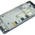LCD Assembly With Frame For Motorola Moto G200 XT2175 (Genuine OEM) (Blue)