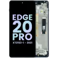 OLED Assembly With Frame For Motorola Edge 20 Pro XT2153 (Genuine OEM) (Midnight Blue)