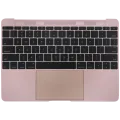 Top Case with Keyboard (ANSI US) For MacBook 12" A1534 (2016-2017) (Used OEM Pull: Grade A) (Rose Gold)