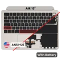 Top Case with Battery and Keyboard (ANSI US) For MacBook Air 13" A3240 (2025) (Used OEM Pull: Grade A) (Starlight)