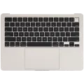 Top Case with Battery and Keyboard (ANSI US) For MacBook Air 13" A3240 (2025) (Used OEM Pull: Grade A) (Starlight)