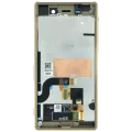 LCD Assembly With Frame For Sony Xperia M5 E5603 (Genuine) (Gold)