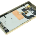 LCD Assembly With Frame For Sony Xperia M5 E5603 (Genuine) (Gold)