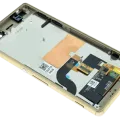 LCD Assembly With Frame For Sony Xperia M5 E5603 (Genuine) (Gold)