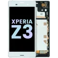 LCD Assembly With Frame For Sony Xperia Z3 (Genuine) (White)