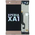 LCD Assembly With Frame For Sony Xperia XA1 (Genuine) (Rose gold)