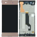 LCD Assembly With Frame For Sony Xperia XA1 (Genuine) (Rose gold)