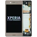LCD Assembly With Frame For Sony Xperia X Performance (Genuine) (Rose Gold)