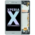 LCD Assembly With Frame For Sony Xperia X Performance (Genuine) (White)