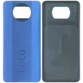 Back Cover Glass Without Camera Lens For Xiaomi Poco X3 (Genuine) (Blue)