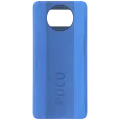 Back Cover Glass Without Camera Lens For Xiaomi Poco X3 (Genuine) (Blue)