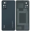 Back Cover Glass With Camera Lens For Xiaomi Redmi Note 11 Pro (Genuine) (Black)