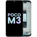 LCD Assembly With Frame Compatible For Xiaomi Poco M3 (Genuine) (Black)