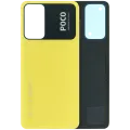 Back Cover Glass Without Camera Lens For Xiaomi Poco M4 Pro 5G (Genuine) (Yellow)