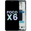 OLED Assembly With Frame For Xiaomi Poco X6 5g (Genuine) (Black)