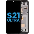 LCD Assembly With Frame (Without Fingerprint Sensor) For Samsung Galaxy S21 Ultra (US & International) (Aftermarket: Incell) (Phantom Black)