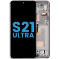 LCD Assembly With Frame (Without Fingerprint Sensor) For Samsung Galaxy S21 Ultra (US & International) (Aftermarket: Incell) (Phantom Silver)