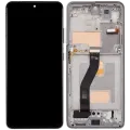 LCD Assembly With Frame (Without Fingerprint Sensor) For Samsung Galaxy S21 Ultra (US & International) (Aftermarket: Incell) (Phantom Silver)