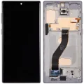 LCD Assembly With Frame (Without FingerPrint Sensor) For Samsung Galaxy Note 10 (US & International)(Aftermarket: Incell) (Aura Glow / Silver)