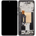 OLED Assembly With Frame Compatible For Motorola Moto G Stylus 5G (XT2619/2026) (Refurbished) (Coal Smoke)
