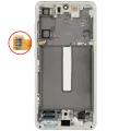 OLED Assembly With Frame For Samsung Galaxy S21 FE 5G (US & International Version) (Aftermarket Plus) (120Hz) (Olive Green)