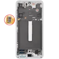 OLED Assembly With Frame For Samsung Galaxy S21 FE 5G (US & International Version) (Aftermarket Plus) (120Hz) (White)