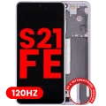 OLED Assembly With Frame For Samsung Galaxy S21 FE 5G (US & International Version) (Aftermarket Plus) (120Hz) (Lavender)