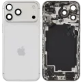Back Housing W/ Charging Port Flex & Small Parts For iPhone 17 Pro Max (US Version) (Used OEM Pull: Grade B) (Silver)