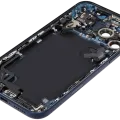 Back Housing W/ Charging Port Flex & Small Parts For iPhone 17 Pro Max (US Version) (Used OEM Pull: Grade B) (Deep Blue)