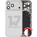 Back Housing W/ Charging Port Flex & Small Parts For iPhone 17 Pro Max (US Version) (Used OEM Pull: Grade C) (Silver)