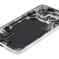 Back Housing W/ Charging Port Flex & Small Parts For iPhone 17 Pro Max (EU / Global Version) (Used OEM Pull: Grade C) (Silver)