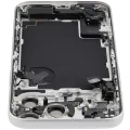 Back Housing W/ Charging Port Flex & Small Parts For iPhone 17 Pro Max (EU / Global Version) (Used OEM Pull: Grade C) (Silver)