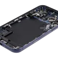 Back Housing W/ Charging Port Flex & Small Parts For iPhone 17 Pro Max (EU / Global Version) (Used OEM Pull: Grade C) (Deep Blue)
