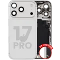 Back Housing W/ Charging Port Flex & Small Parts For iPhone 17 Pro (US Version) (Used OEM Pull: Grade B) (Silver)