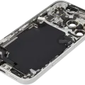 Back Housing W/ Charging Port Flex & Small Parts For iPhone 17 Pro (US Version) (Used OEM Pull: Grade B) (Silver)