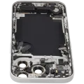 Back Housing W/ Charging Port Flex & Small Parts For iPhone 17 Pro (US Version) (Used OEM Pull: Grade B) (Silver)