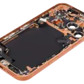Back Housing W/ Charging Port Flex & Small Parts For iPhone 17 Pro (US Version) (Used OEM Pull: Grade B) (Cosmic Orange)