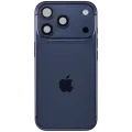 Back Housing W/ Charging Port Flex & Small Parts For iPhone 17 Pro (US Version) (Used OEM Pull: Grade B) (Deep Blue)