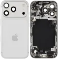 Back Housing W/ Charging Port Flex & Small Parts For iPhone 17 Pro (US Version) (Used OEM Pull: Grade C) (Silver)