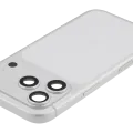 Back Housing W/ Charging Port Flex & Small Parts For iPhone 17 Pro (US Version) (Used OEM Pull: Grade C) (Silver)
