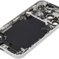 Back Housing W/ Charging Port Flex & Small Parts For iPhone 17 Pro (US Version) (Used OEM Pull: Grade C) (Silver)