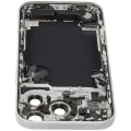 Back Housing W/ Charging Port Flex & Small Parts For iPhone 17 Pro (US Version) (Used OEM Pull: Grade C) (Silver)